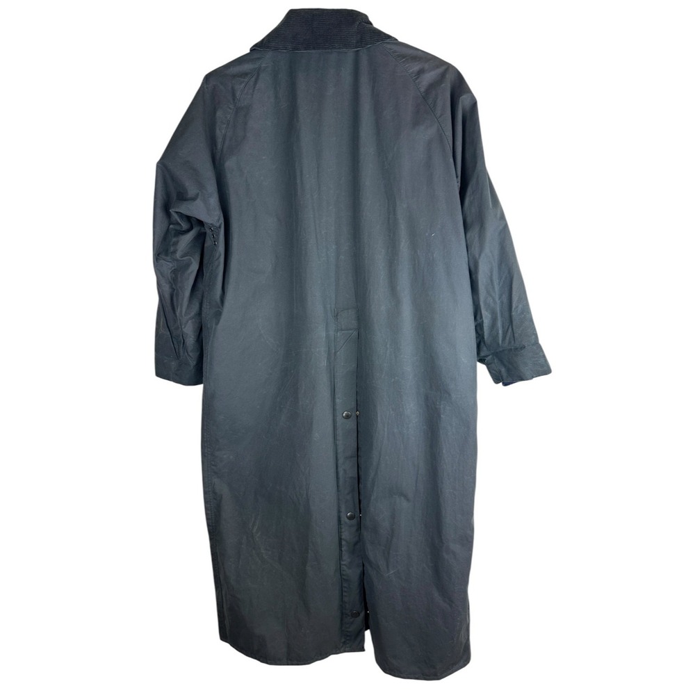 Vintage Barbour Burghley A170 Long Jacket Mens C42 Wax Equestrian Trench Coat - Picture 14 of 16